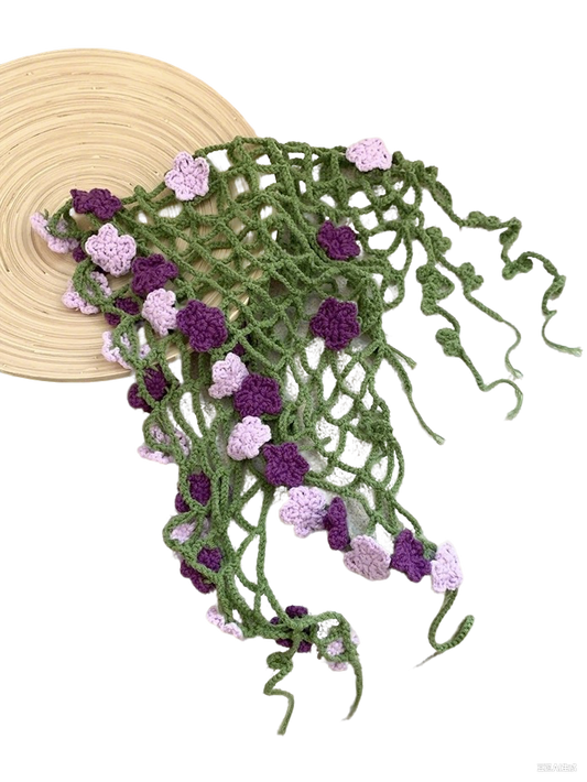 Handmade Crochet Floral Rear Frill