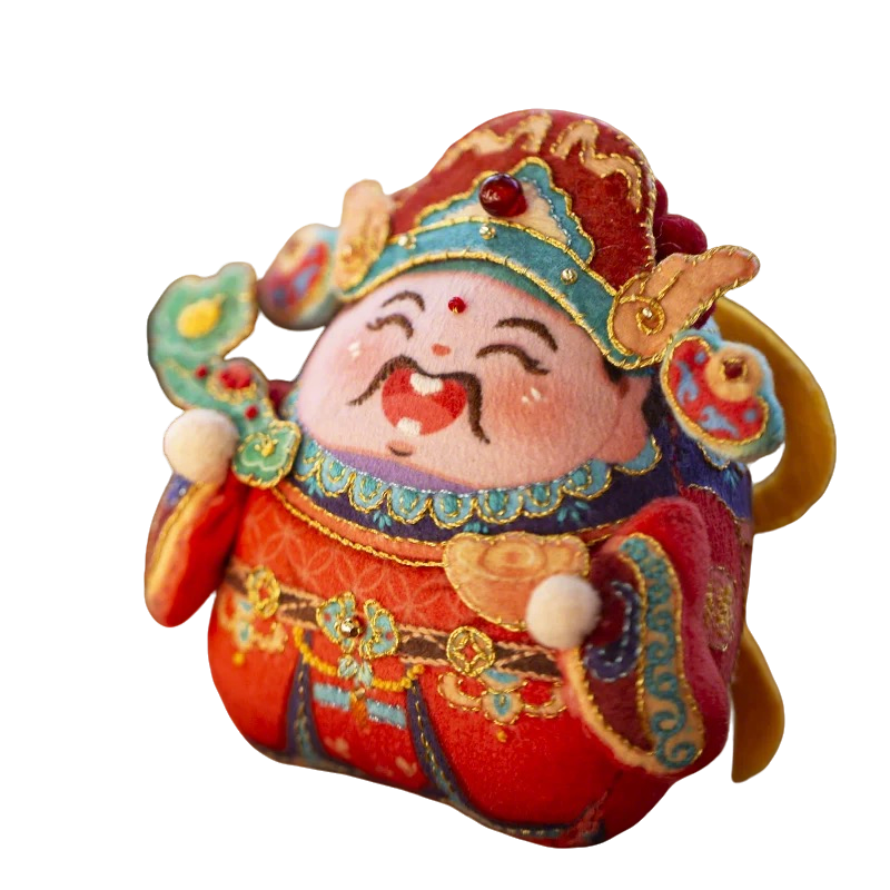 Hand Embroidered Sachet Material Kit – Chinese God of Wealth Auspicious Gift