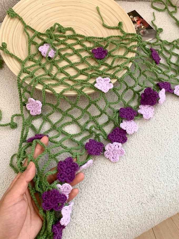 Handmade Crochet Floral Rear Frill