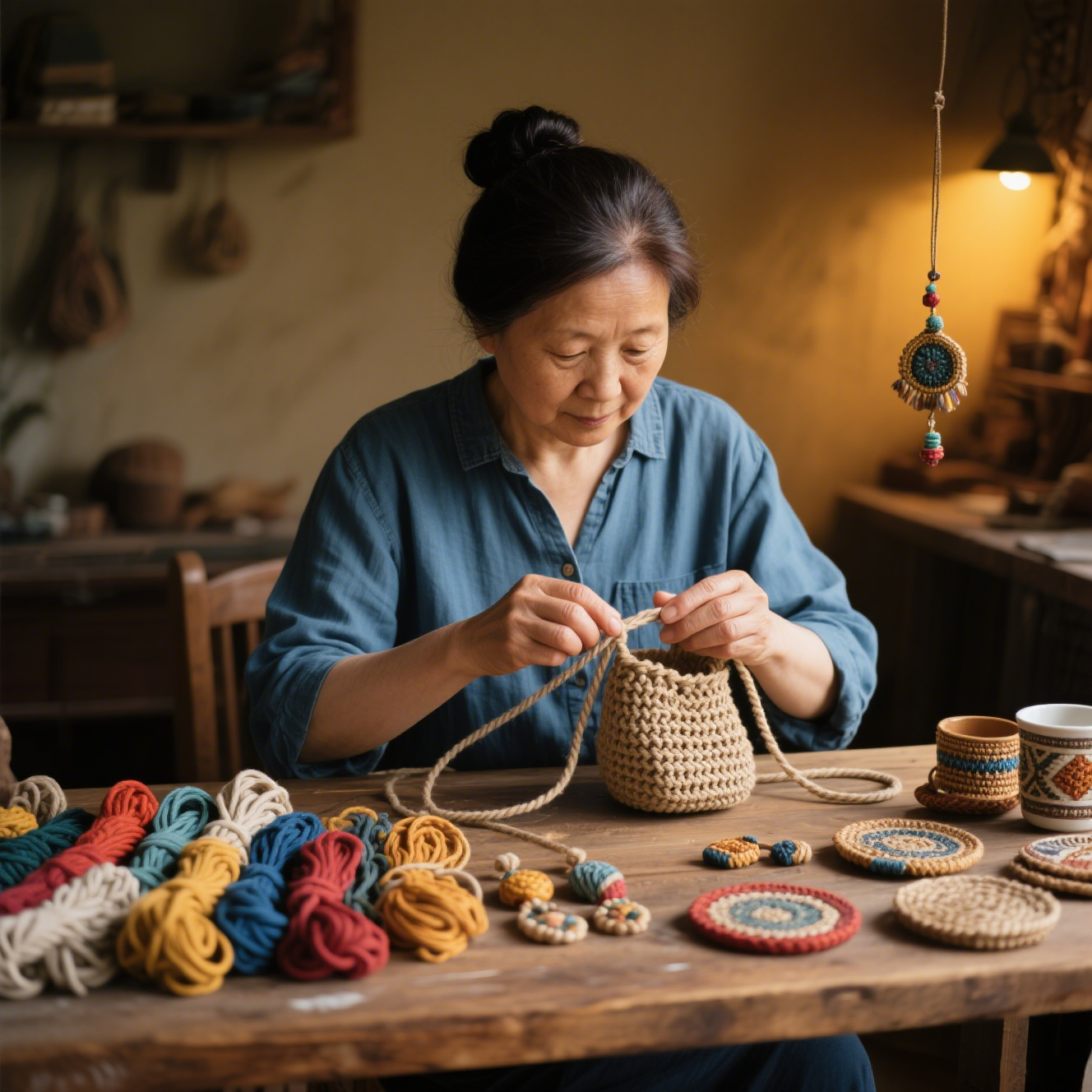 Hand woven rope