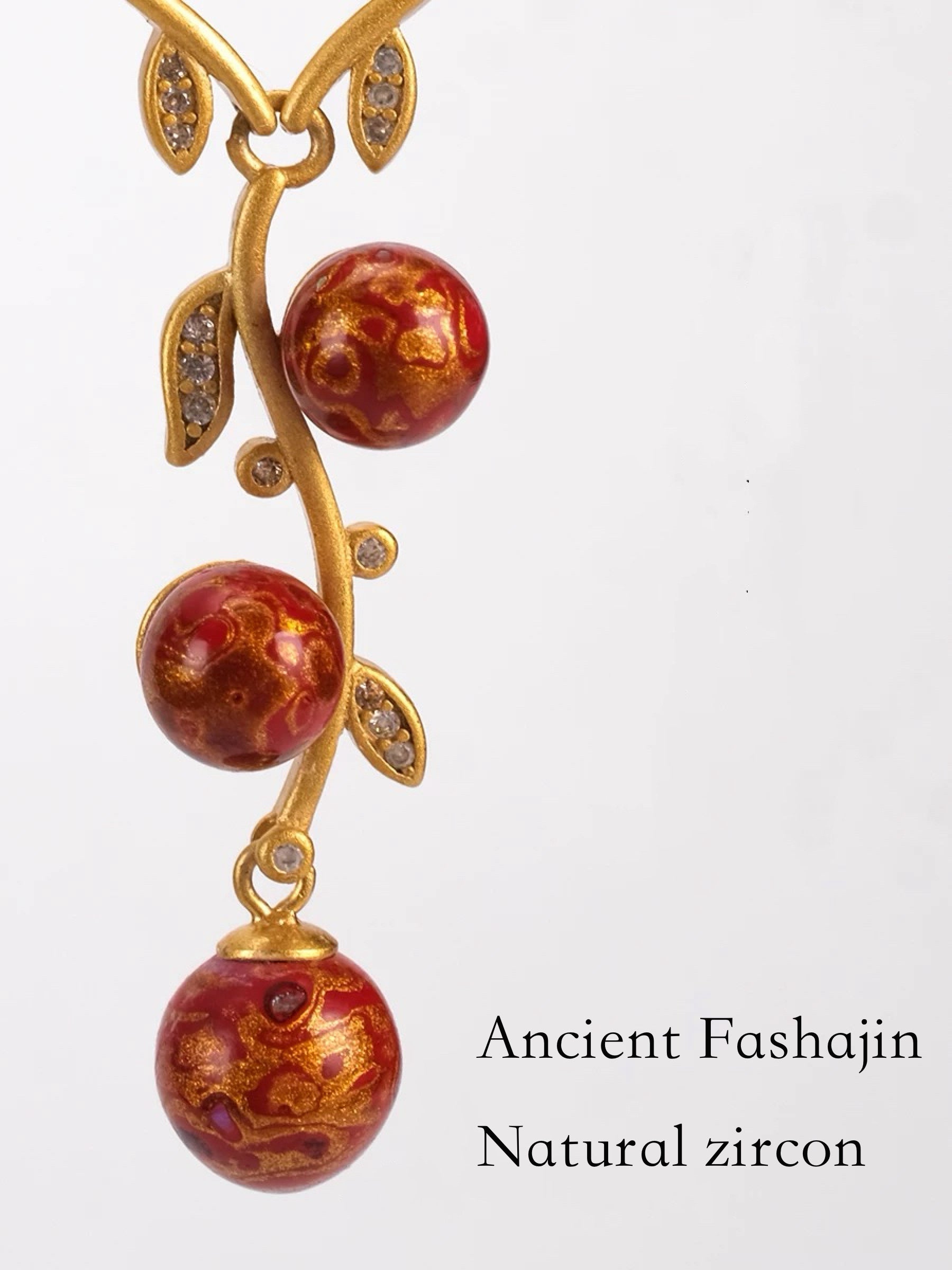 Chinese lacquer necklace