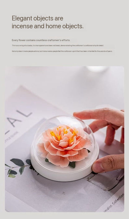 Handcrafted Ceramic Peony Aroma Diffuser Ornament