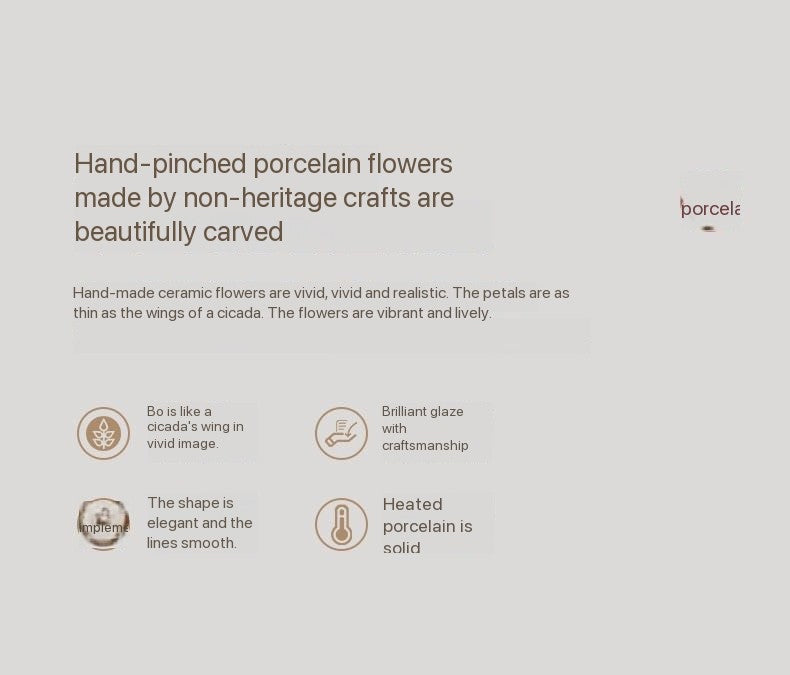 Chinese Intangible Cultural Heritage Porcelain Floral Aroma Diffuser Handmade