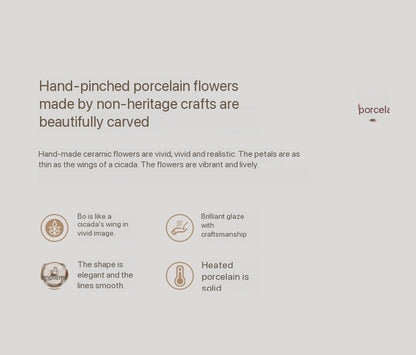 Chinese Intangible Cultural Heritage Porcelain Floral Aroma Diffuser Handmade