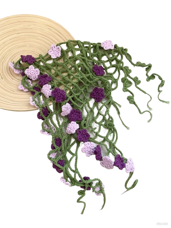 Handmade Crochet Floral Rear Frill