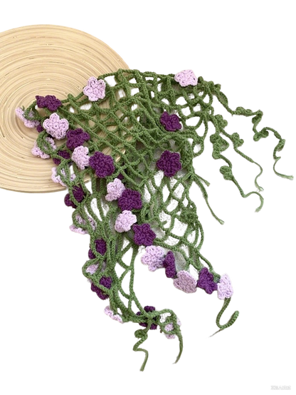 Handmade Crochet Floral Rear Frill