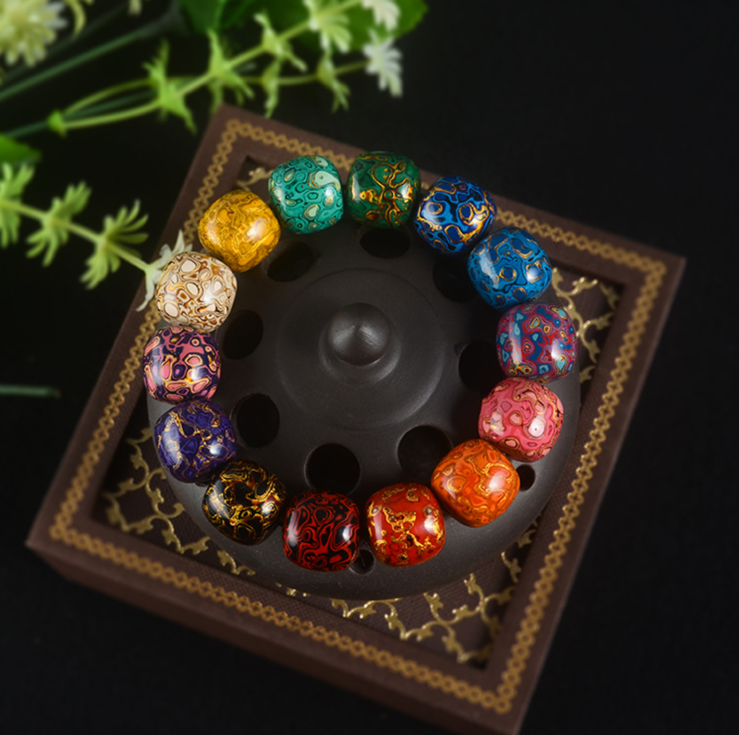 Traditional Fuzhou Chinese Lacquerware – Lacquer Bead Bracelet