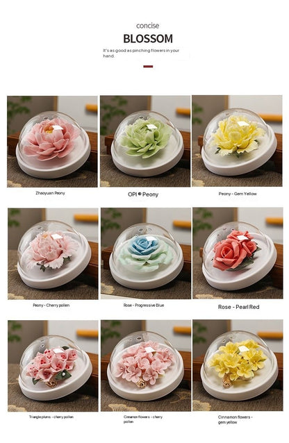 Chinese Intangible Cultural Heritage Hand-Sculpted Ceramic Floral Aroma Diffuser Gift Box