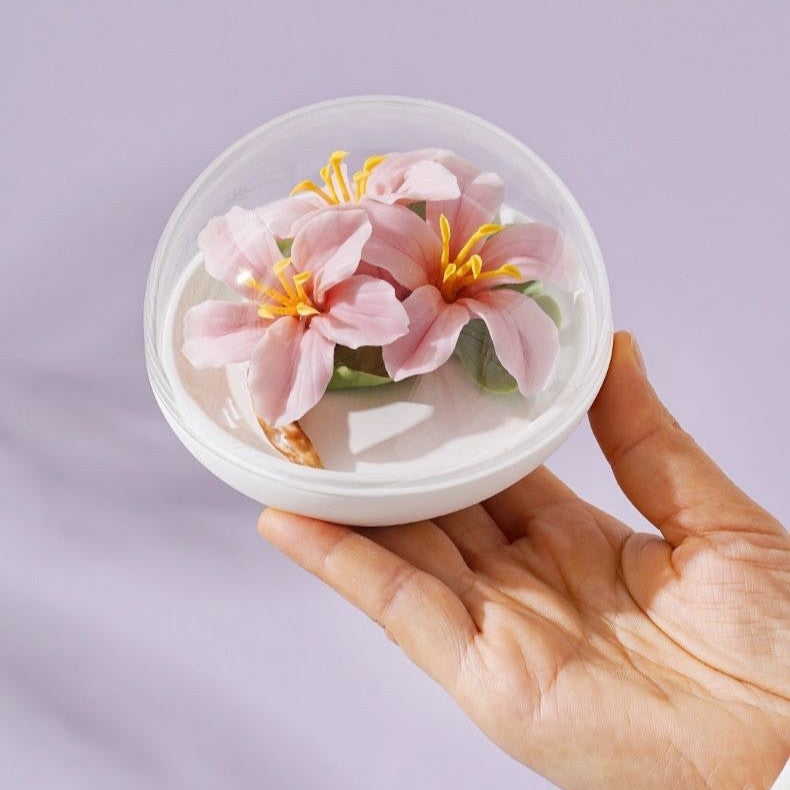 Chinese Intangible Cultural Heritage Handcrafted Ceramic Hand-Molded Flower – Bauhinia Aroma Diffuser