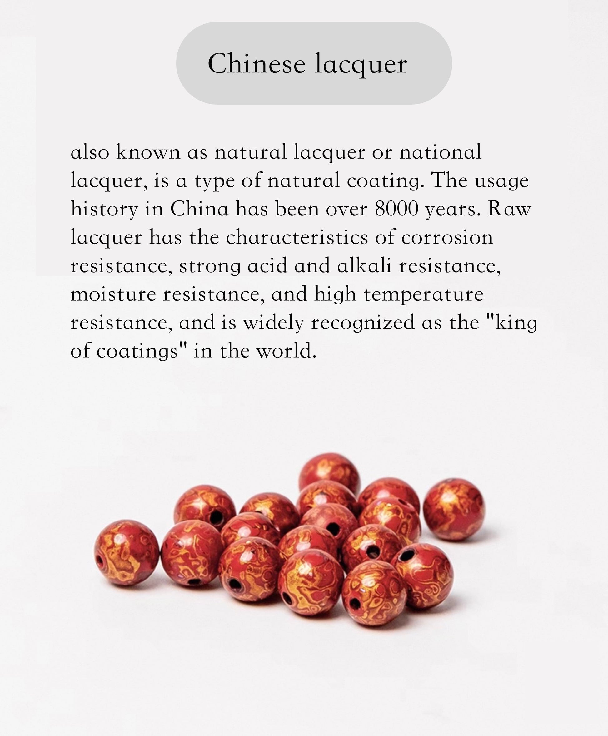 Chinese lacquer necklace