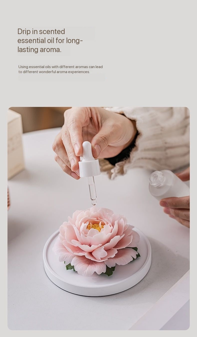 Chinese Intangible Cultural Heritage Porcelain Floral Aroma Diffuser Handmade