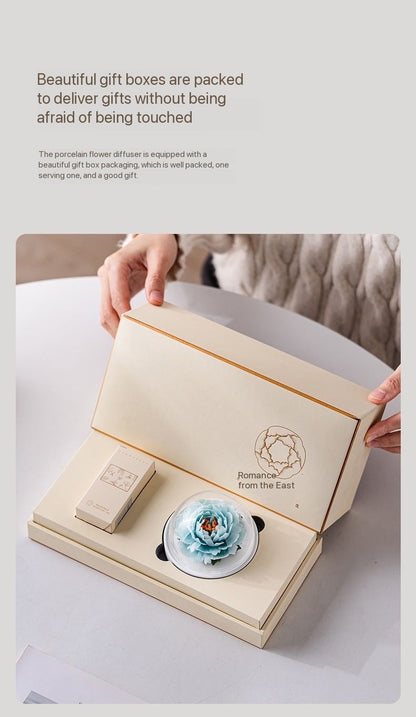 Handmade Ceramic Flower Fragrance Diffuser – Peony