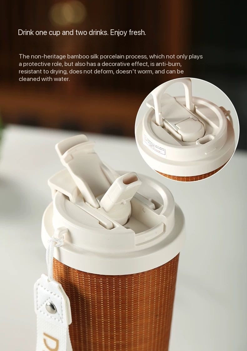 Intangible Heritage Handmade Bamboo Woven Insulated Cup