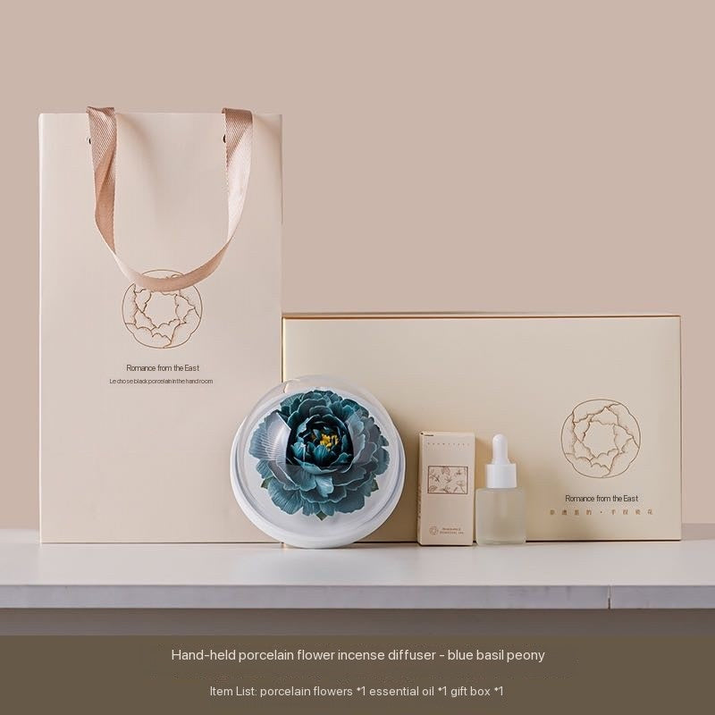 Chinese Intangible Cultural Heritage Porcelain Floral Aroma Diffuser Handmade