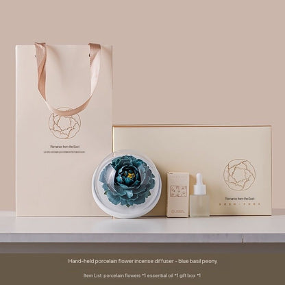 Chinese Intangible Cultural Heritage Porcelain Floral Aroma Diffuser Handmade