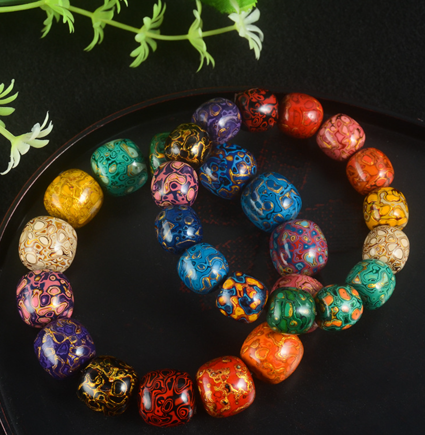 Traditional Fuzhou Chinese Lacquerware – Lacquer Bead Bracelet