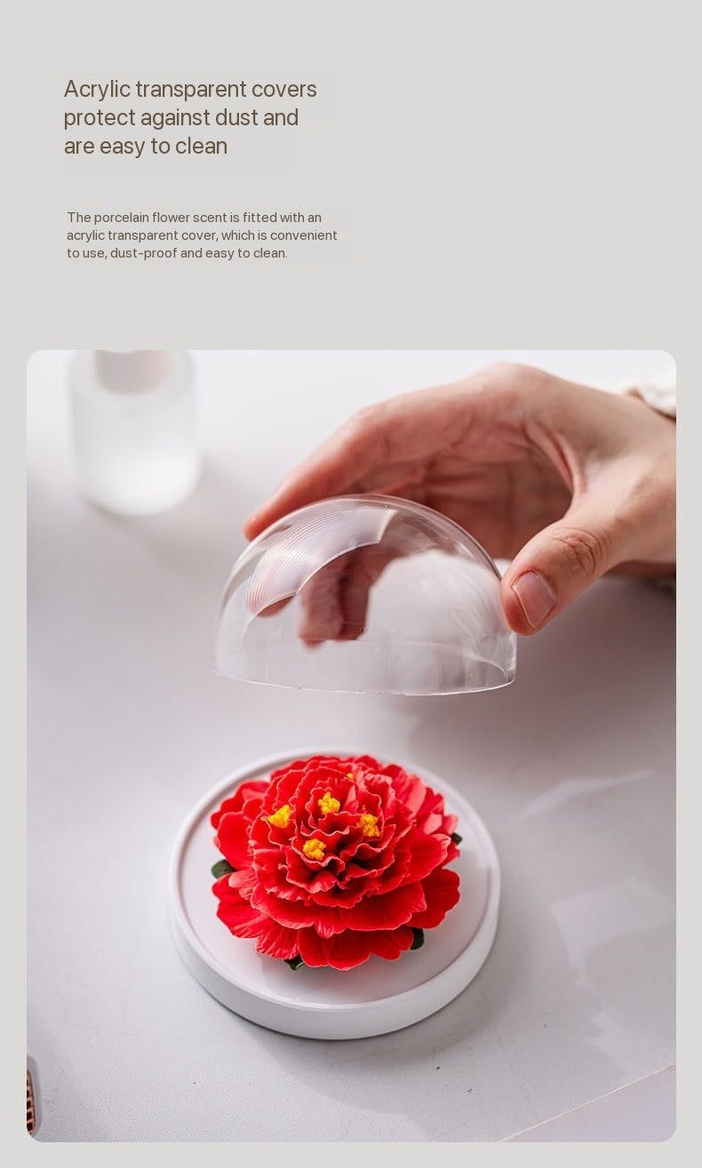 Hand-molded Ceramic Peony Aroma Diffuser