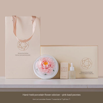 Chinese Intangible Cultural Heritage Porcelain Floral Aroma Diffuser Handmade