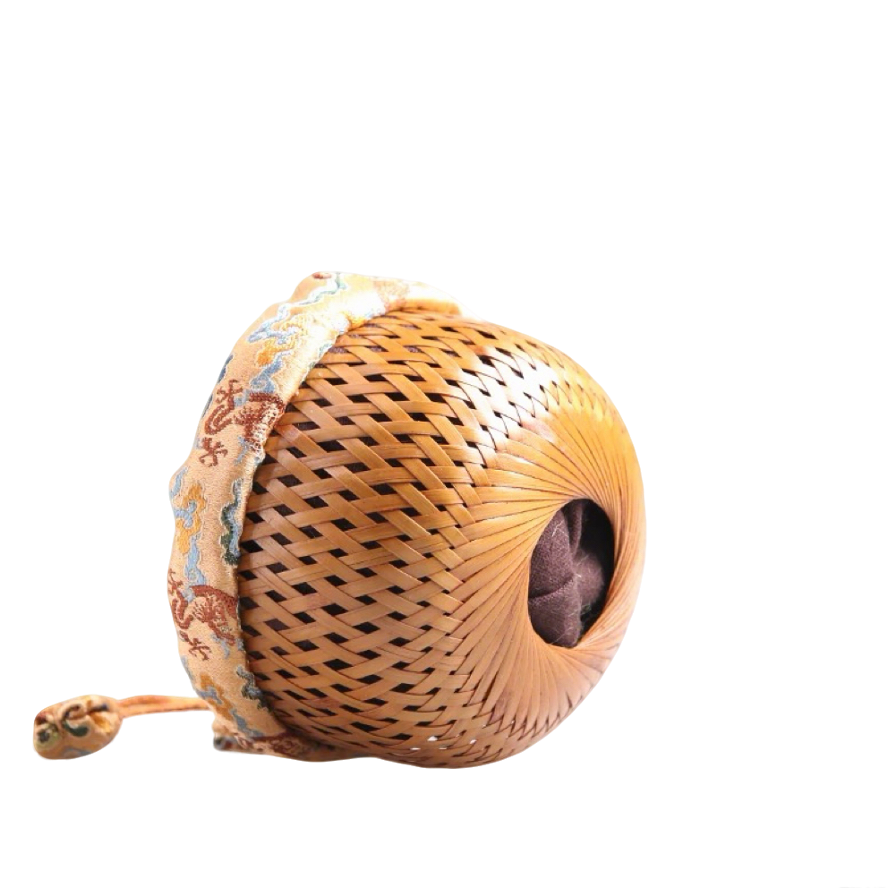 Handmade Bamboo Woven Portable Tea Cup Caddy