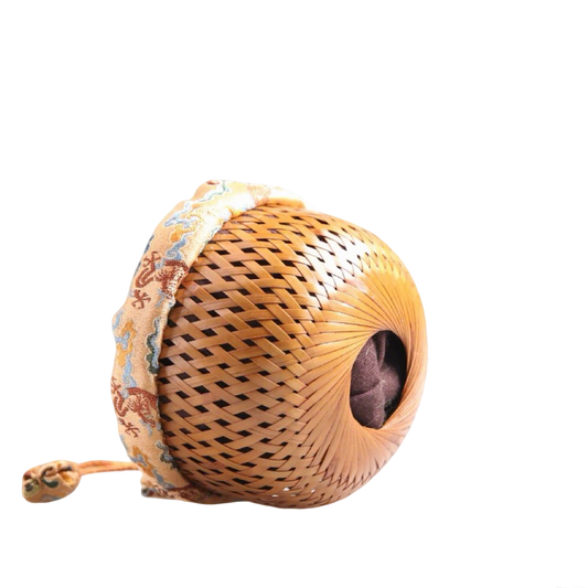 Handmade Bamboo Woven Portable Tea Cup Caddy