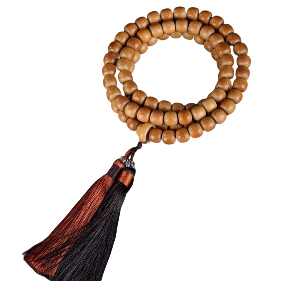 Handcrafted, Finely Milled 108 Yuzhu Beads