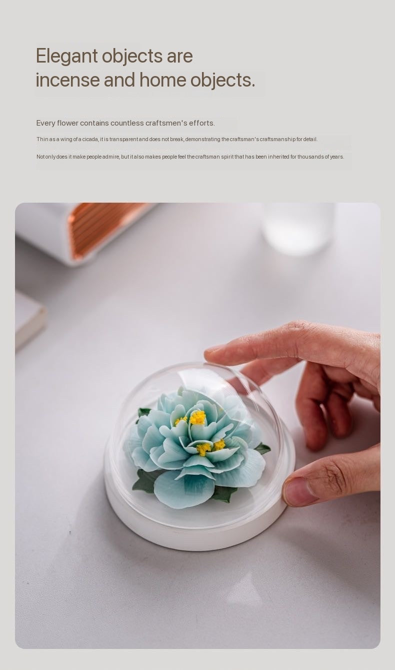 Handmade Ceramic Hibiscus Aroma Diffuser Ornament