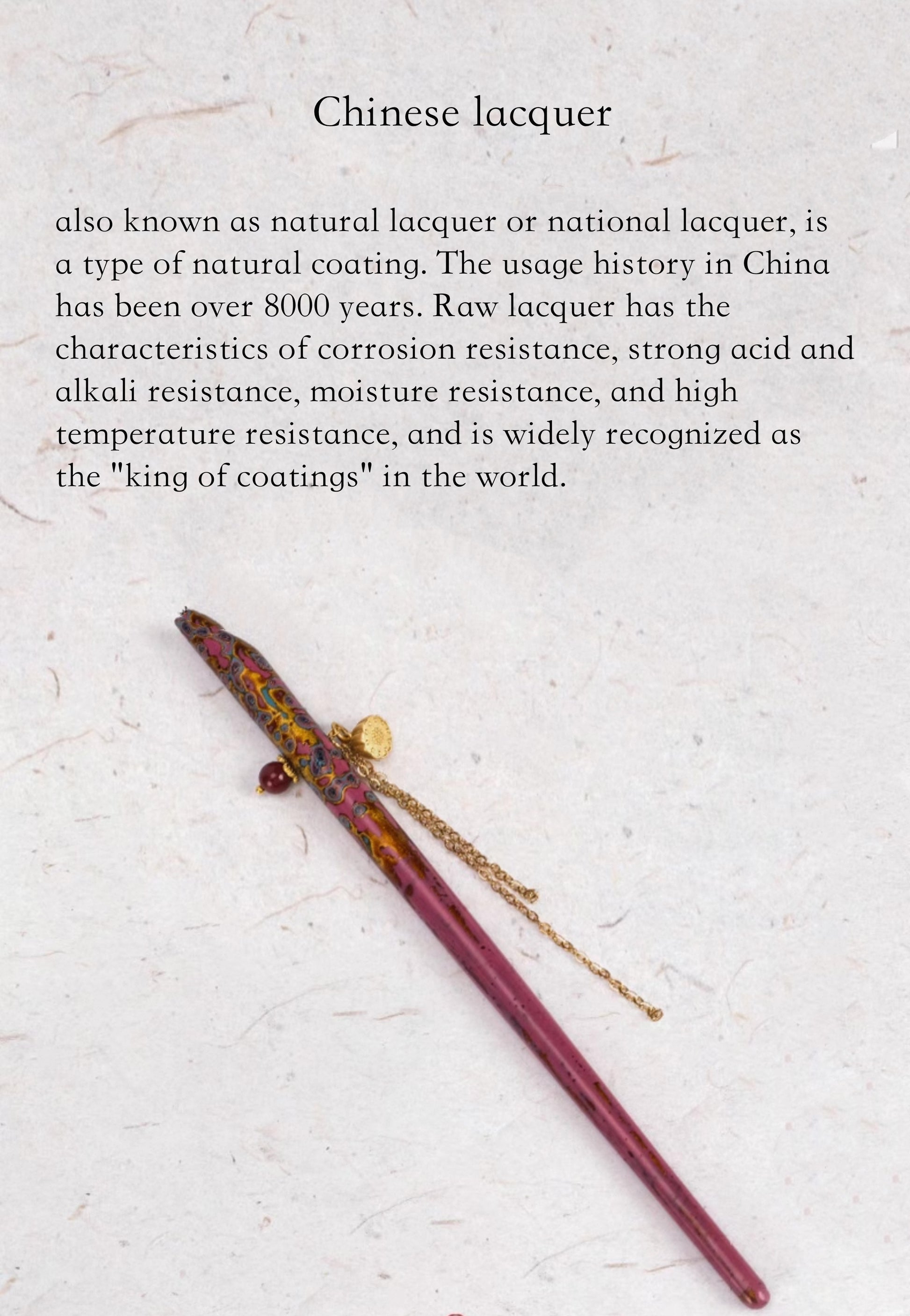 Chinese lacquer Hairpin