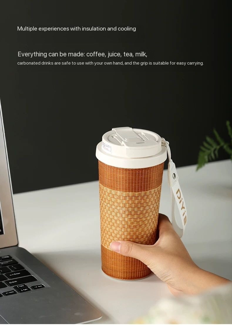 Intangible Heritage Handmade Bamboo Woven Insulated Cup
