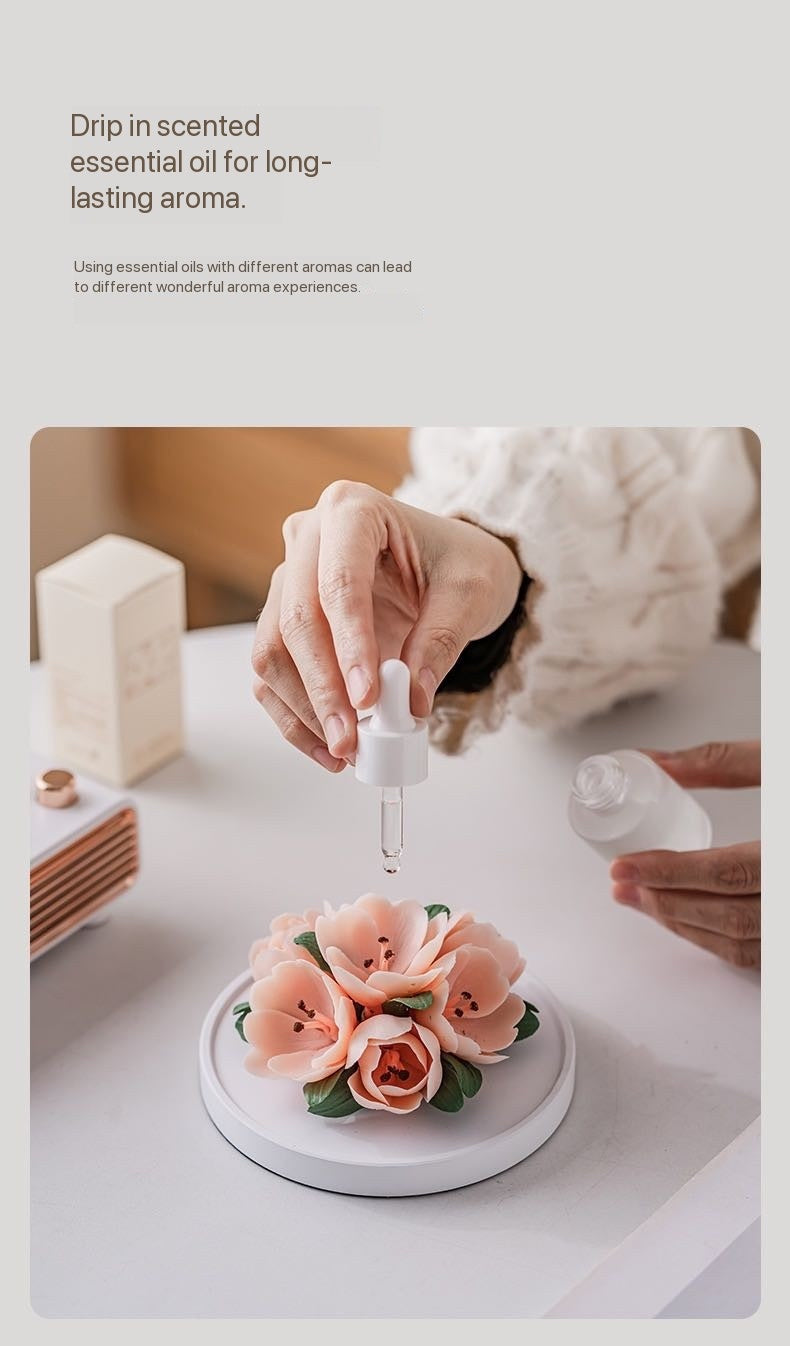 Hand-Molded Ceramic Flower Fragrance Diffuser – Tulip