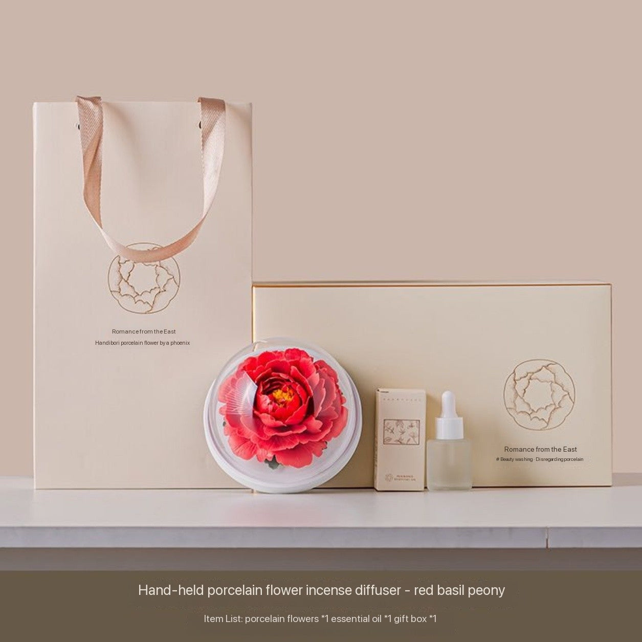 Chinese Intangible Cultural Heritage Porcelain Floral Aroma Diffuser Handmade