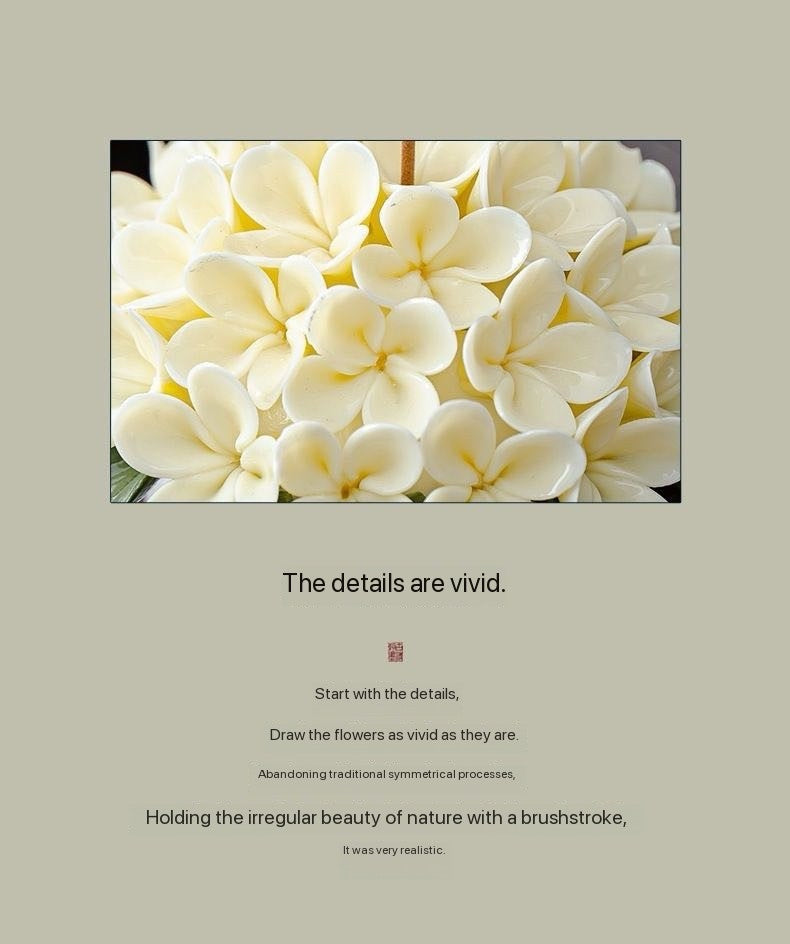 Chinese Intangible Cultural Heritage Ceramic Hydrangea Incense Holder Handmade Ceramic Floral Incense Stick Base