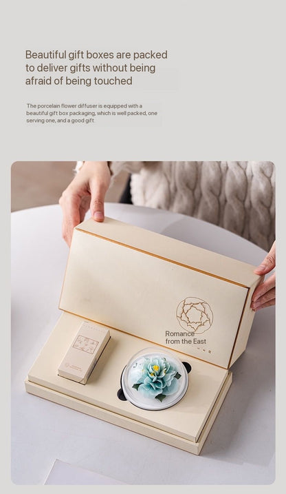 Handmade Ceramic Hibiscus Aroma Diffuser Ornament