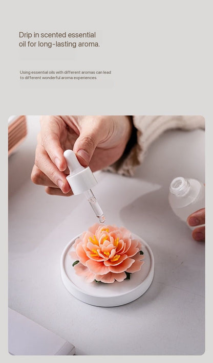 Handcrafted Ceramic Peony Aroma Diffuser Ornament