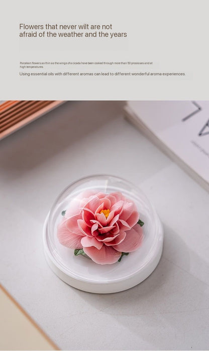 Handmade Ceramic Hibiscus Aroma Diffuser Ornament