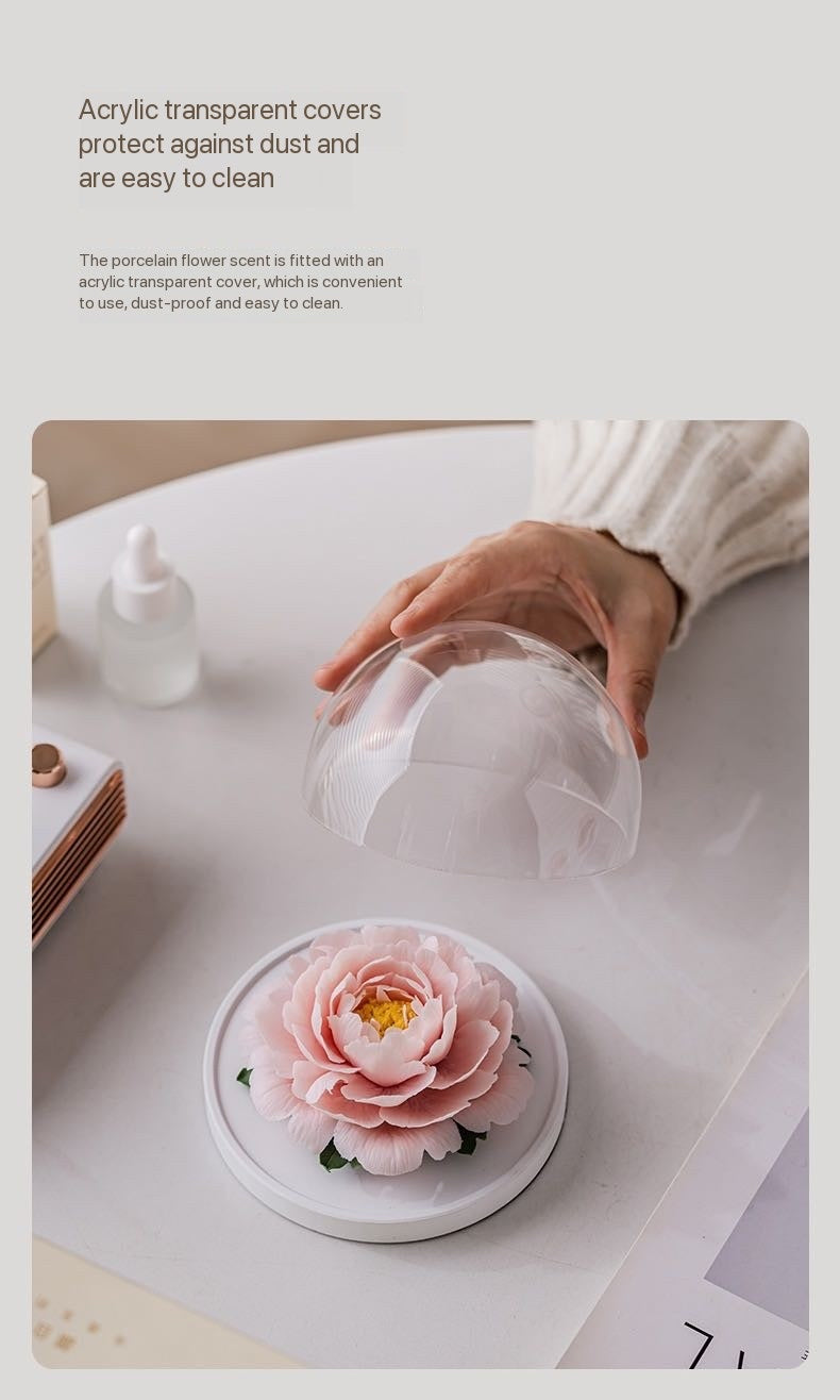 Chinese Intangible Cultural Heritage Porcelain Floral Aroma Diffuser Handmade