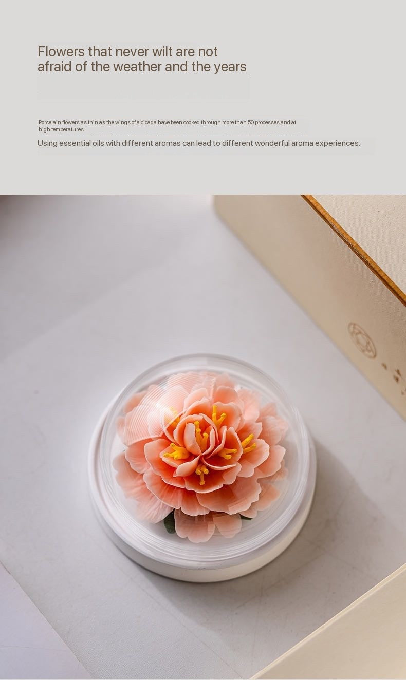 Handcrafted Ceramic Peony Aroma Diffuser Ornament