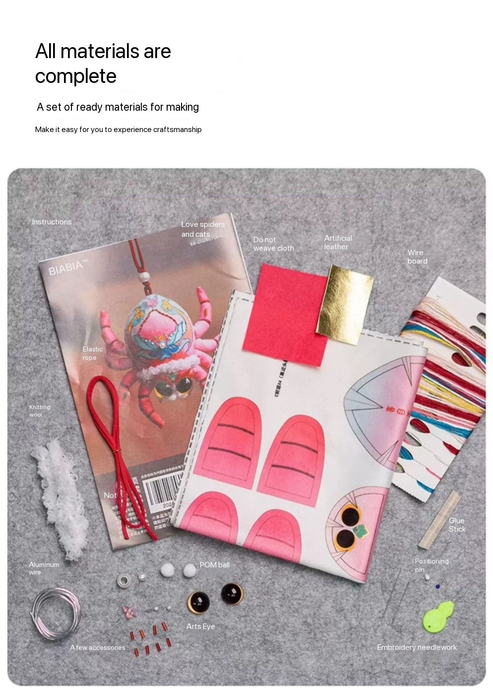 Spider Handmade Embroidery Material Kit