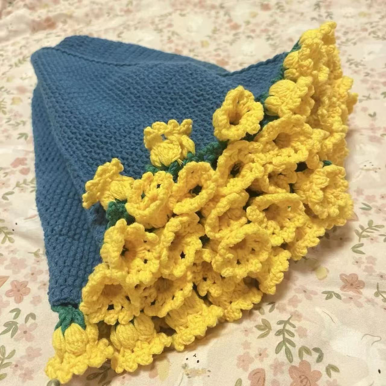 Rose Bouquet Blanket Hand-woven DIY material package