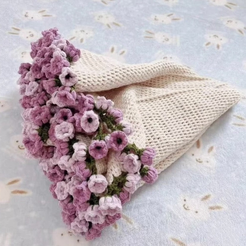 Rose Bouquet Blanket Hand-woven DIY material package