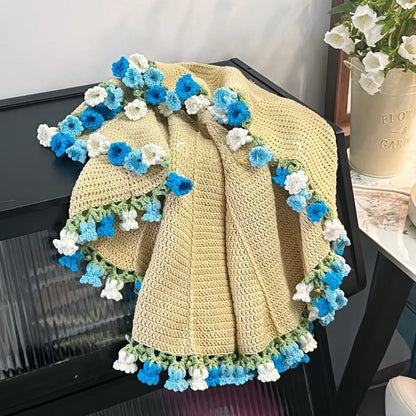 Hand-Crocheted Rose Blanket Materials Kit