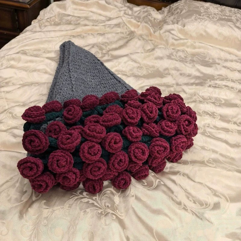 Rose Bouquet Blanket Hand-woven DIY material package