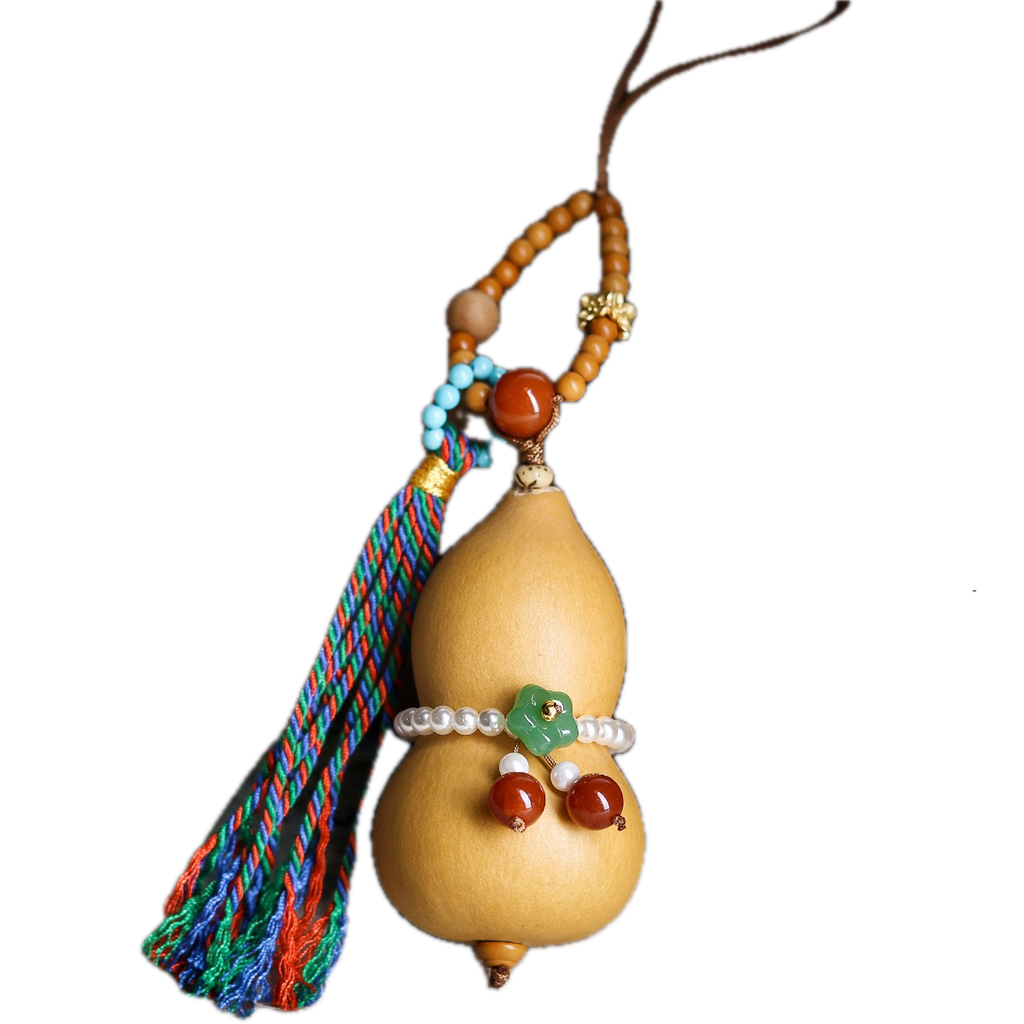Gourd ornament Hand woven real gourd Implies good fortune and prosperity
