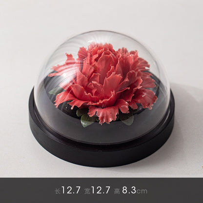 Chinese ICH Handmade Ceramic Handmade Peony Flower Aroma Diffuser Car Aromatherapy Living Room Office Ornament