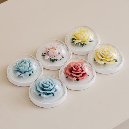 Chinese intangible cultural heritage handmade ceramic peony&rose aromatherapy high-end gift