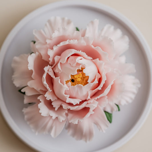 Chinese intangible cultural heritage handmade ceramic peony&rose aromatherapy high-end gift
