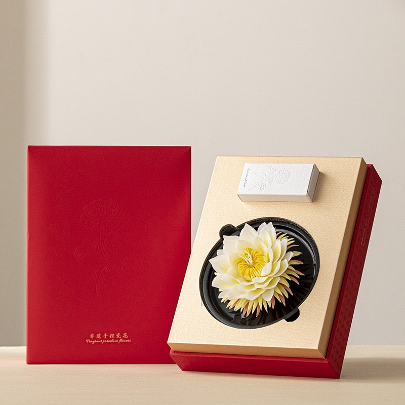 Handmade Ceramic Epiphyllum Aroma Diffuser Intangible Cultural Heritage Gift Box