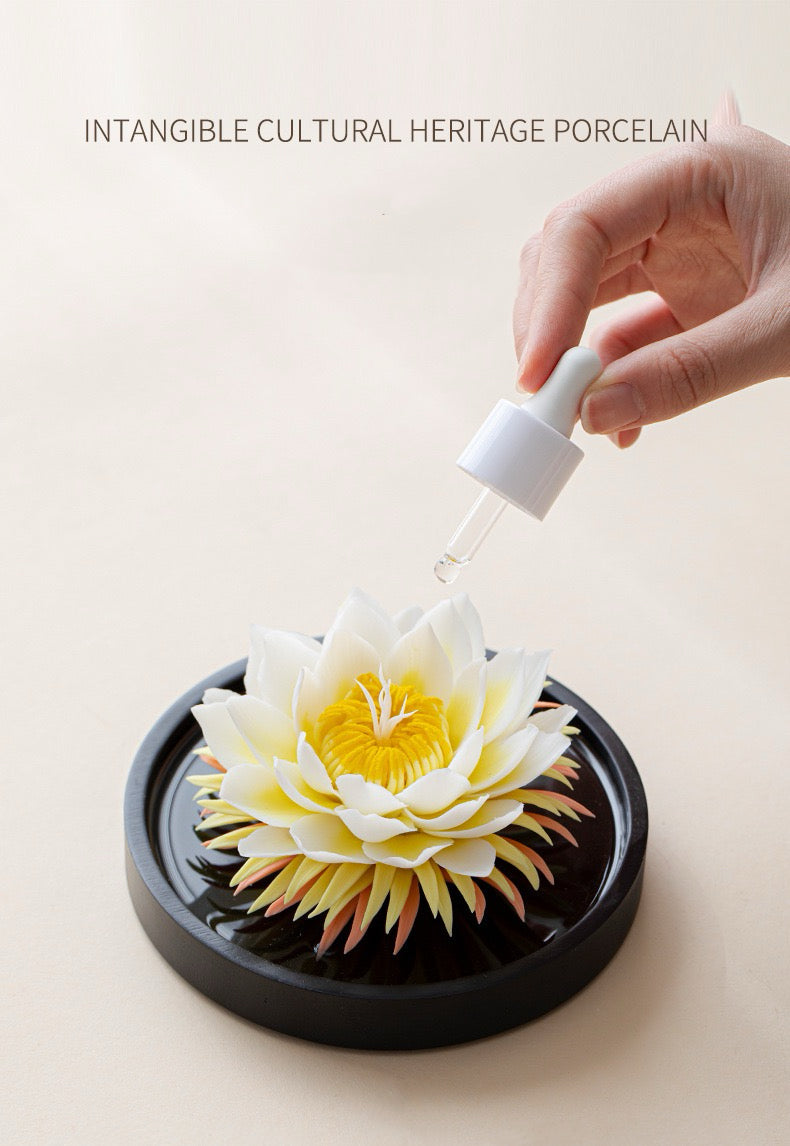 Handmade Ceramic Epiphyllum Aroma Diffuser Intangible Cultural Heritage Gift Box