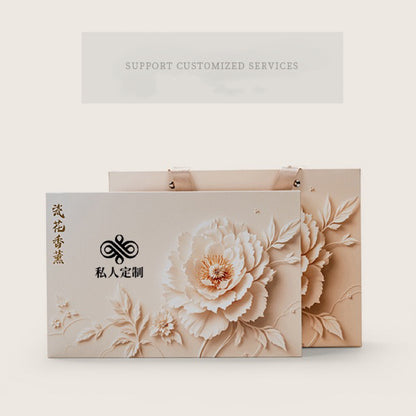 Chinese intangible cultural heritage handmade ceramic peony&rose aromatherapy high-end gift