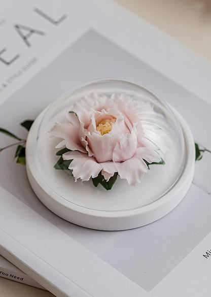 Chinese intangible cultural heritage handmade ceramic peony&rose aromatherapy high-end gift