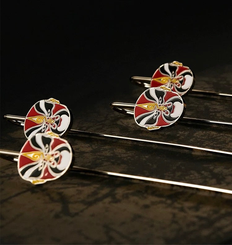 Chinese style Peking Opera facial makeup bookmark+pen+64GB USB flash drive as a gift